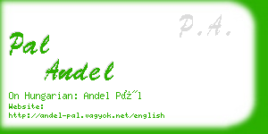 pal andel business card